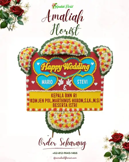 Papan Bunga Pernikahan Angkah